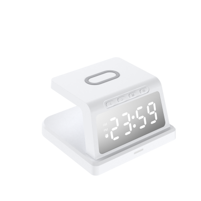 Popular Mobile Phone Charging Super Fast Wireless Charging Station,Digital Alarm Clock Wireless Charger