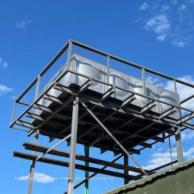 Cheap customized size and height hot-dip galvanized steel structure frame elevated water tank tower
