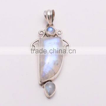 RAINBOW MOONSTONE PENDANT 925 Sterling Silver Pendant, SILVER JEWELRY EXPORTER,SILVER JEWELRY WHOLESALE