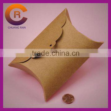 Printed Brown Paper Blank Custom Kraft Pillow Box