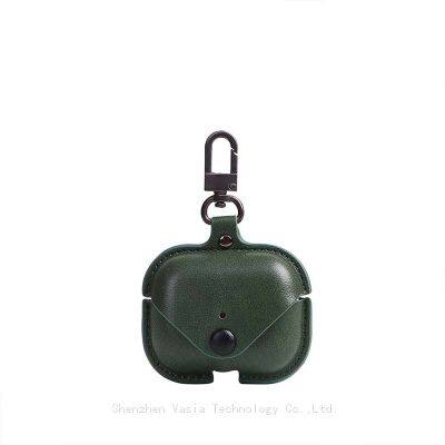 Leder-Klick-Ohrh?rer-Hülle mit Schlüsselanh?nger für AirPods, Vintage-Abdeckung für Apple AirPod 1/2 3 Pro-Hülle