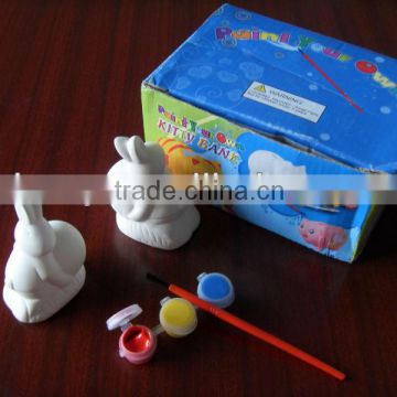 EASTER RABBIT CERAMIC PAINT SET DIY SET