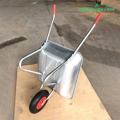 Galvanized Tray Wheel Barrow 85 Liter of Garden Trolley