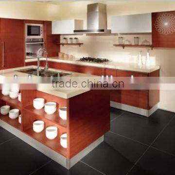 woood veneer Kitchen cabinet 09L06