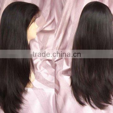 Full lace wig 100% virgin human hair extension