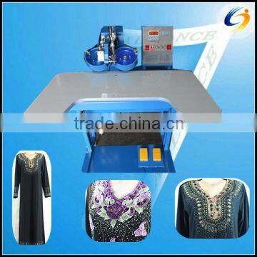 Computerized 1 head 2 colors Middle east popular rhinestone fixing machine for Abaya