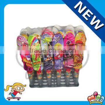 colorful toy skateboard with candy