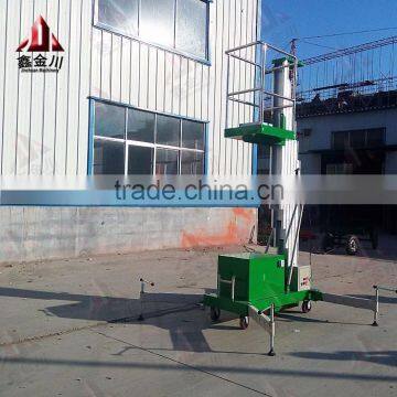 portable hydraulic mobile single mast aluminum alloy one man lift platform