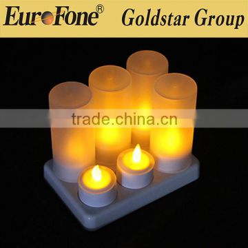 2016 cheap wholesale decorative LED rechargeable candles 6pcs/set