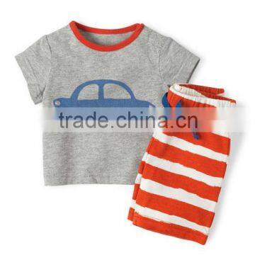 2016 Foreign Trade Baby Boy Cloth Cute Boy 12M-4Y Summer Harlen Outfits Cloth Sets Pure Cotton Shirt+Shorts Clothing Suits Sets photo-4