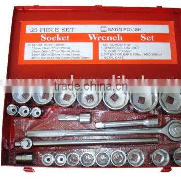 3/4" 1" drive 27pcs socket wrenches sets socket tool set