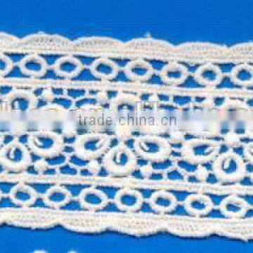 circle flower good quality cotton soft lace