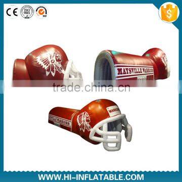 giant inflatable football helmet tunnel, large football inflatable helmet, inflatable advertising helmet tunnel