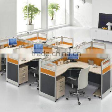 Modern t shaped office desk office workstation for 6 person (SZ-WSB419)