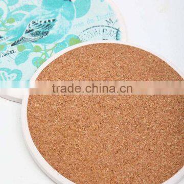 Ceramic With Cork Backing Custom Absorbent Coasters photo-3