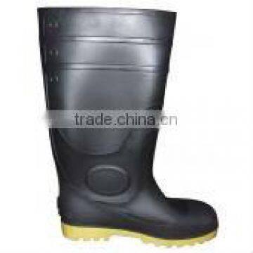 Black rubber boots