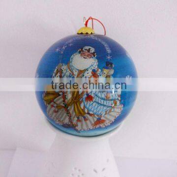 Decorating glass inside painting christmas ball