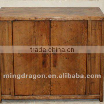 Chinese antique furniture pine wood two door cabinet