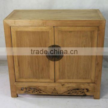 antique Chinese reclaimed furniture two door carving cabinet ,used hotel furniture for sale