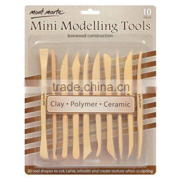 Mont Marte Mini Modelling Tools Boxwood 10pce