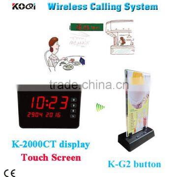 Restaurant Waiter Service Call Buzzer System With Menu Holder Equipment CE Passed 433.92MHZ