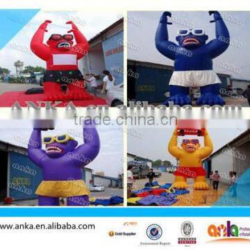 Promotional model cartoon figure type giant inflatable gorilla
