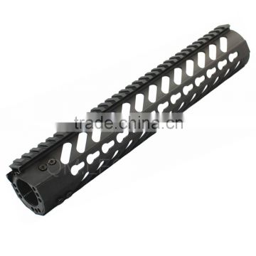 Optics Keymod Tactical Rifle 12 Inch Free Float Handguard Mount Bracket with Detachable Rails Black Steel Barrel Nut