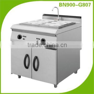 Stainless steel heavy duty kitchen equipment/gas bain-marie with cabinet BN900-G807