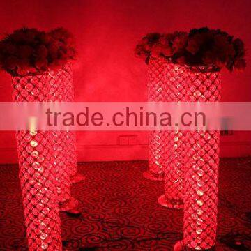 Silver LED Pillar Crystal Wedding Column Lighted Wedding Column Walkway Stand Wedding Decoration (MWS-002 Silver) Quality Choice photo-3