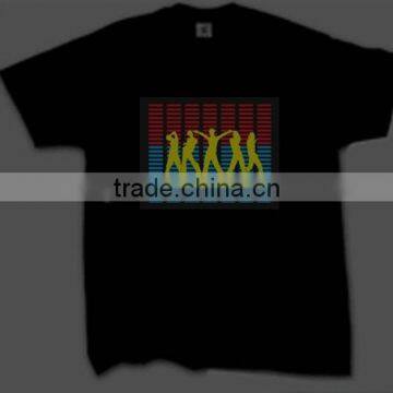 Promotions lighting el t-shirt suppliers form china