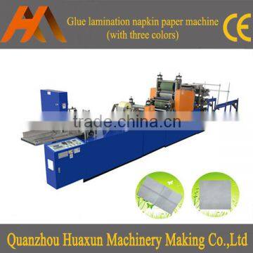 Embossing serviette tissue equipment printing folding napkin paper machine