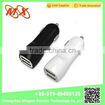 2.1A portable universal Dual Port USB Car Charger for mobile phone