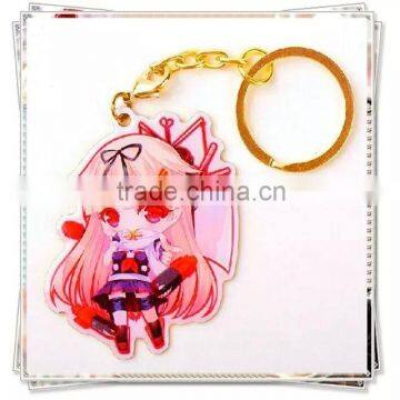 Custom rubber keychain / printed keychain / steel keyring