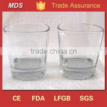 Brand lead free square bottom whiskey rock glass