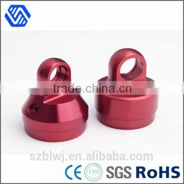 Red anodized custom made cnc lathe auto parts cnc machining parts