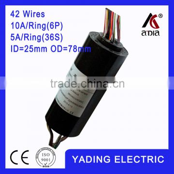 SRH 2578-6p 36s Through bore slip ring ID25mm. OD78mm.42Wires, 10A x 6wires 5Ax 36 wires