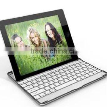 Black White Aluminum Bluetooth Wireless Keyboard Case Cover for Apple New IPad 4 3 2+bluetooth Wireless Keyboard