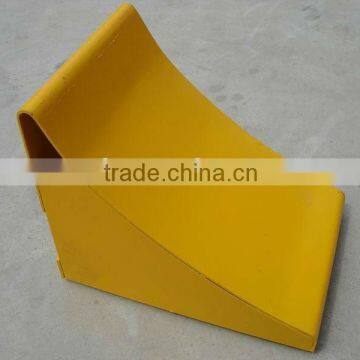 Formed steel wheel chock