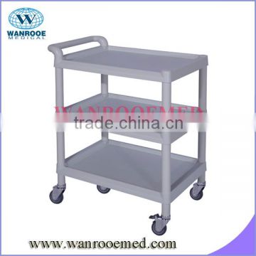 Good Quality three layer with pushing handle ABS Utility Cart