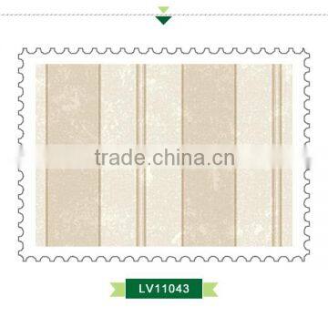 hottest printing non woven wallpaper, curry yellow neat wide stripe wall covering for hallway , self adhesive wall covering