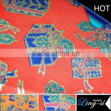 Poly Satin Christmas Printed Fabric Design 224