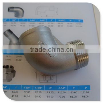 stainless steel 304 316 pipe fitting class 150 90 deg elbow m/f