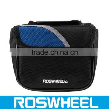 Wholesale new fashionable double bicycle frame bag with reflective strip 12695