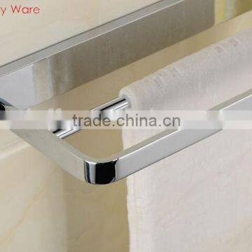 Luxury Double towel bar Bath towel rail for bathroom 60cm towel rack chrome bathroom accessories