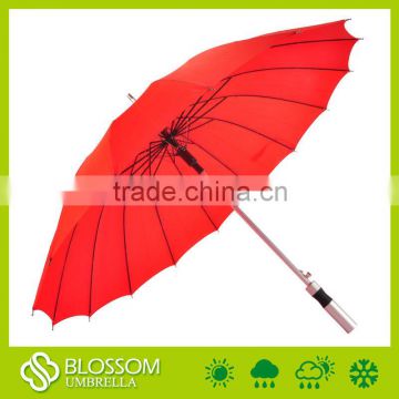 Aluminum shaft 190T pongee straight umbrella, Auto open umbrella