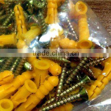 Plastic expansion tubes, expansion screws, screw
