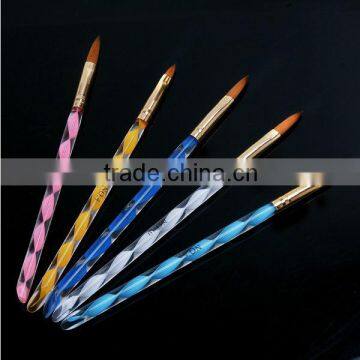 New fashion high quality 5pcs/set nail crystal brush manicure pen design nail tool kit