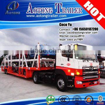 New or used 2 axles hydraulic two floor car carrier trailer for philippines