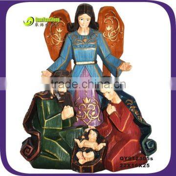 Polyresin jesus birth christmas nativity scene