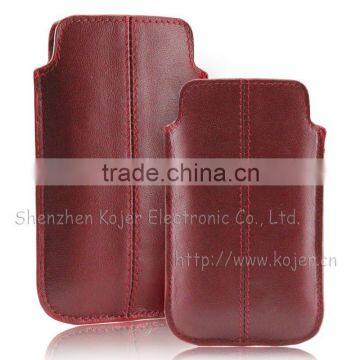 New Red Leather Mobile Phone Pouch for iPhone 6